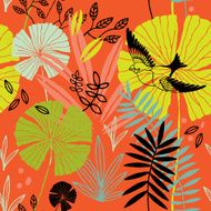 Exotic tropical plants pattern