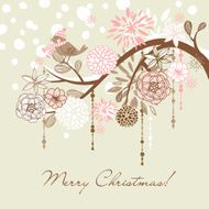 Retro Floral and Tree Design N2