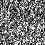 Abstract floral pattern black and white