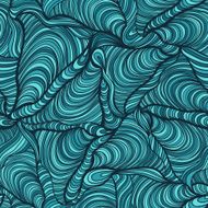 Seamless wave hand-drawn pattern N100