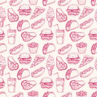 background with various fast food - 2