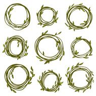 Set of 9 hand drawn branches N2