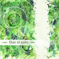 Template poster with watercolor paint and doodle
