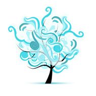 Abstract wavy tree for your design N6