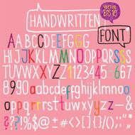 vector handwritten alphabet