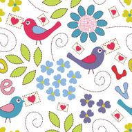 Romantic seamless pattern N24