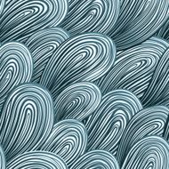 Seamless lined paisley pattern with gradient