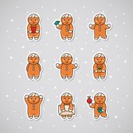 Sticker with Gingerbread