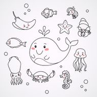 Cute sealife doodles