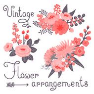 Vintage flowers Cute flower for design