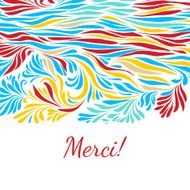Black and white hand drawn merci background N3
