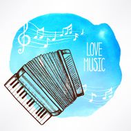 background with accordion