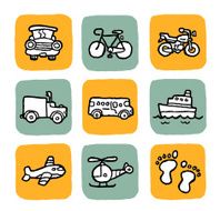 Doodle Icon Set - Transportation