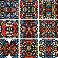 Seamless psychedelic ornaments