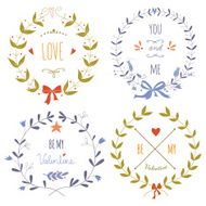 Set of wreaths for the Valentine&#039;s day N2