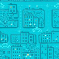 City streets seamless pattern