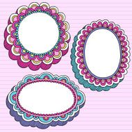 Groovy Psychedelic Circular Frame Notebook Doodles