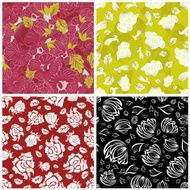 seamless floral backgrounds set N5