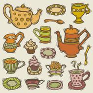 Doodle tea set N2