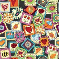 Geometric seamless patchwork style pattern N5