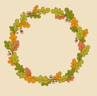 Wreath of oak leaves