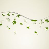 Vector Green Ecology Background