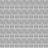 Seamless Doodle Tileable Vector Background in Tribal Style N4