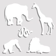 Paper Wild Animals Set