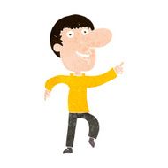cartoon happy man dancing N57