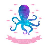 greeting card with octopus