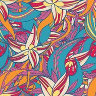 floral pattern with colorful blooming flowers N13