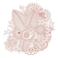 Hand-drawn abstract flowers