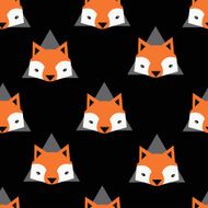 Seamless pattern with foxes N2
