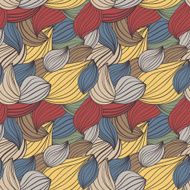 Seamless wave hand-drawn pattern waves background N27