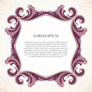 Elegant template with vintage flourish frame N2