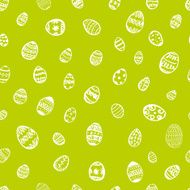 Doodle vector seamless pattern Easter Egg N2