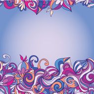 card with abstract hand-drawn waves pattern N2