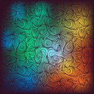 Seamless dark abstract hand-drawn waves pattern N3