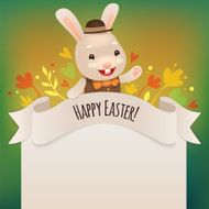 Happy Easter Bunny Greeting Card