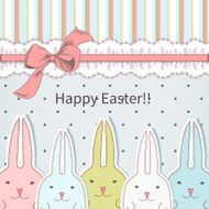 Easter card with cute bunny N4