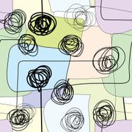 Abstract doodles pattern N4