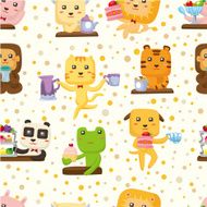 seamless cute animal pattern N2
