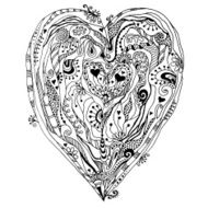 Original drawing doddle heart N3