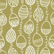 outlines doodle Easter pattern