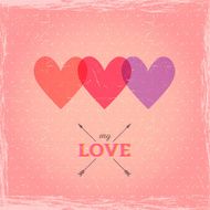 Happy Valentine&#039;s Day Card Heart Stereo effect N3
