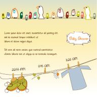 Baby shower card N253