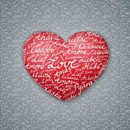 Lettering Heart Valentine Card
