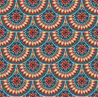 Seamless geometric pattern in &quot;fish scale&quot; design N5