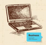 Hand drawn business background N6