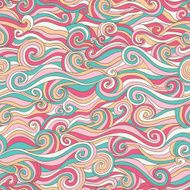 Seamless wave hand-drawn pattern waves N8